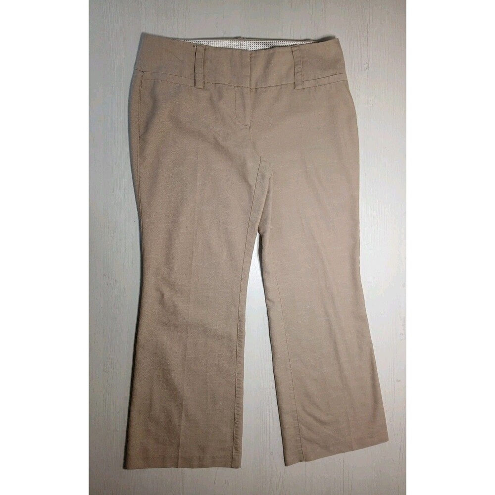 Maurices Tan Flare Dress Pants Stretch Woven Women’s Size 9/10 S